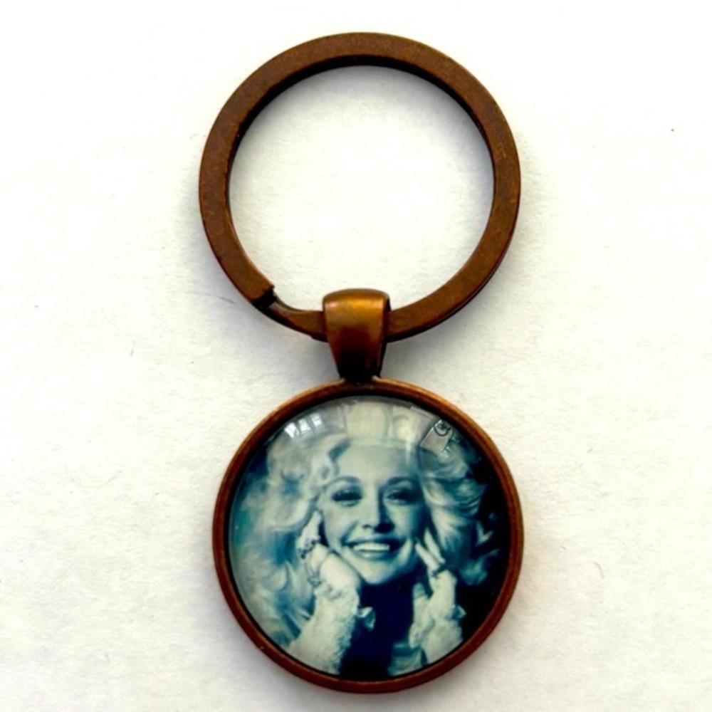 Dolly Parton Copper Colour Keychain, Handmade, NWT